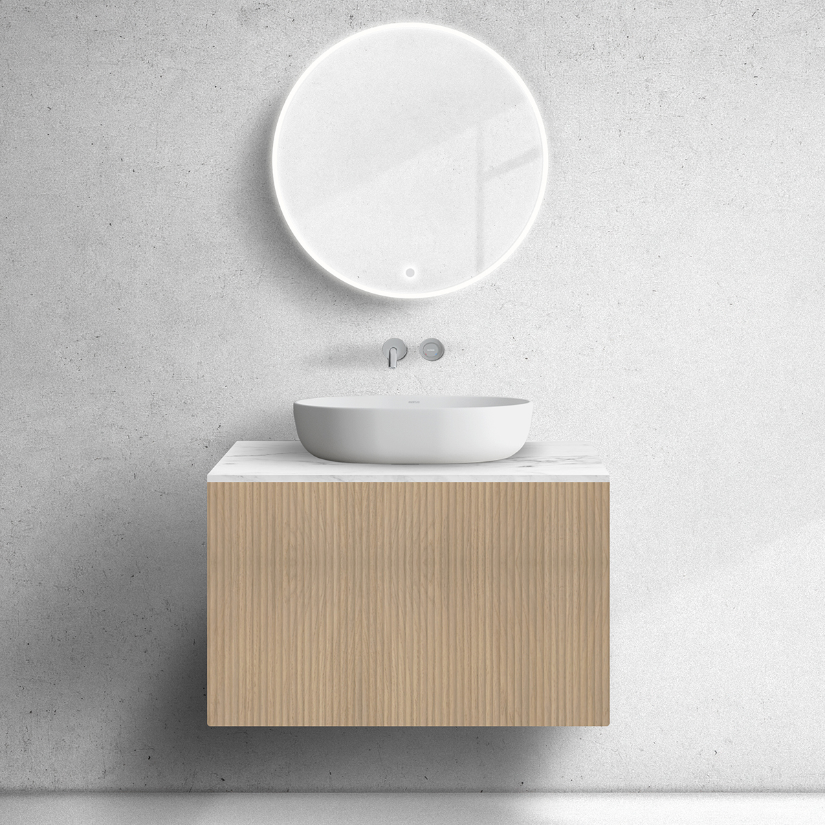 Set armadietto Oltens Lun 60028060, piano sopra armadietto Oltens Tera 63025990