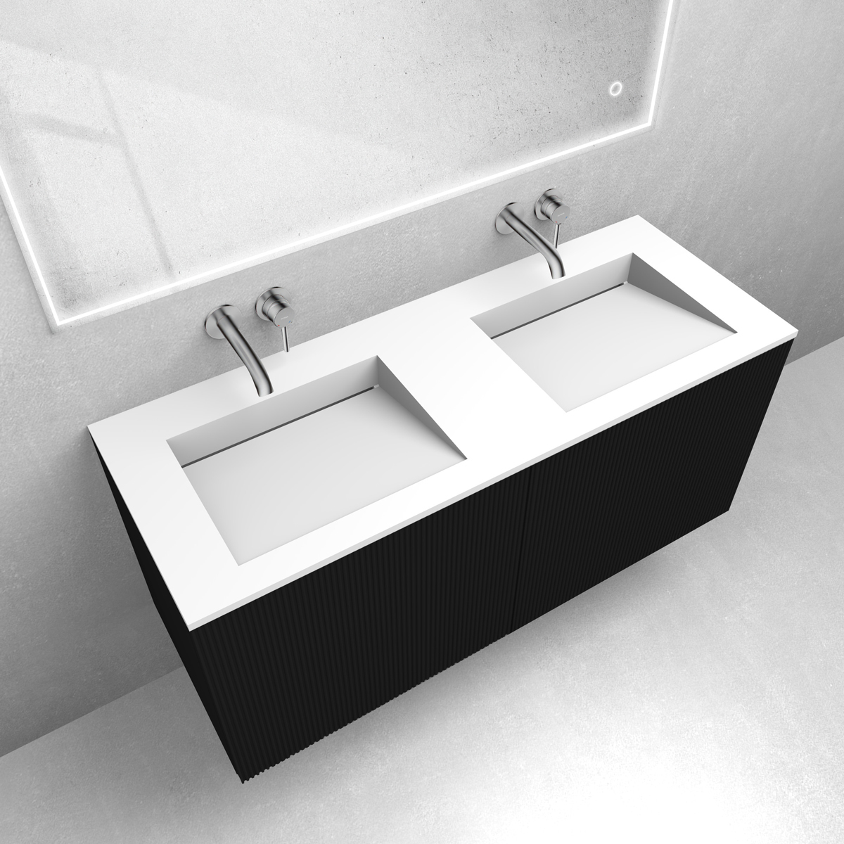 Set lavabo Oltens Stila 40205900, armadietto Oltens Lun Rilla 60027300