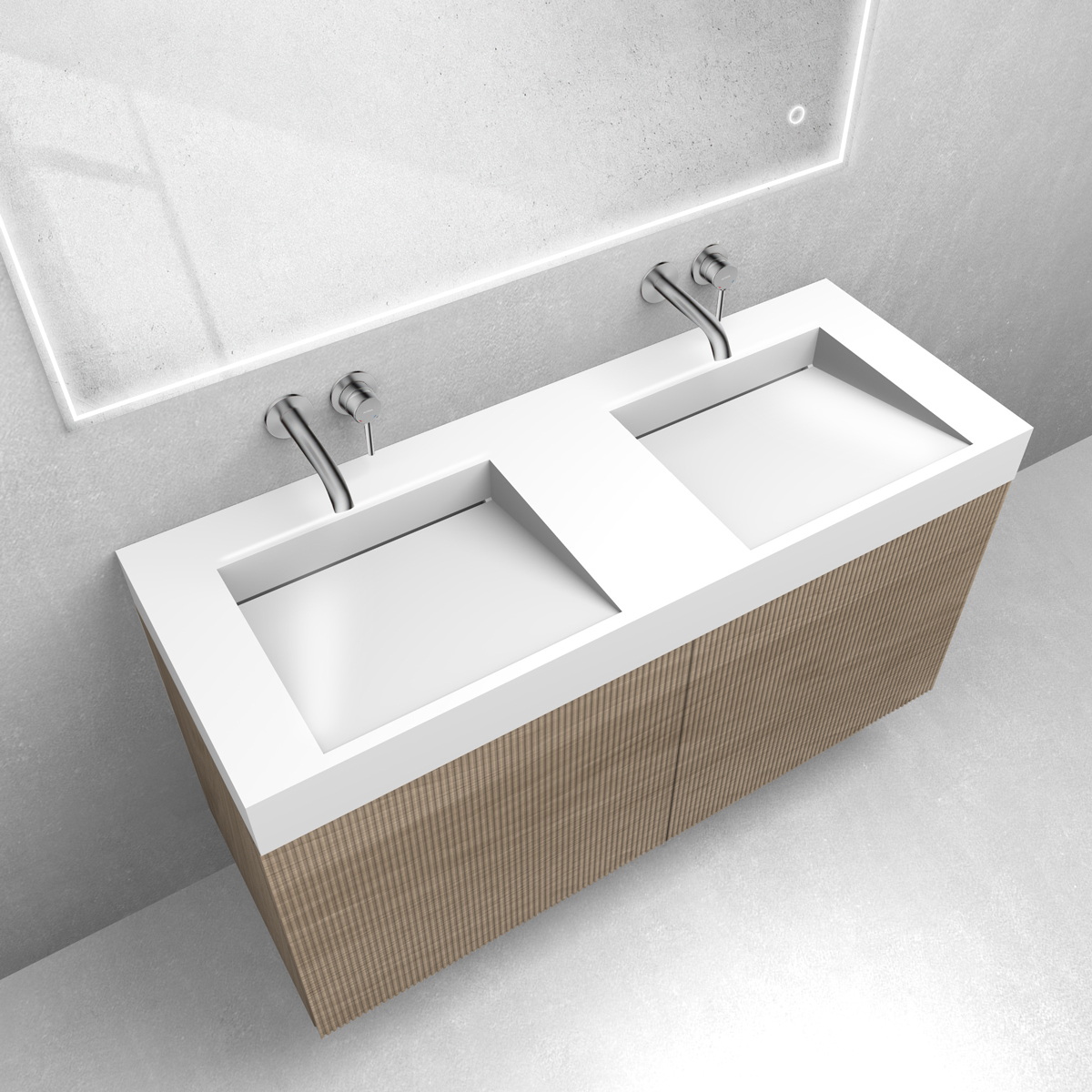 Set lavabo Oltens Stila 40004000, armadietto Oltens Lun Rila 60027060