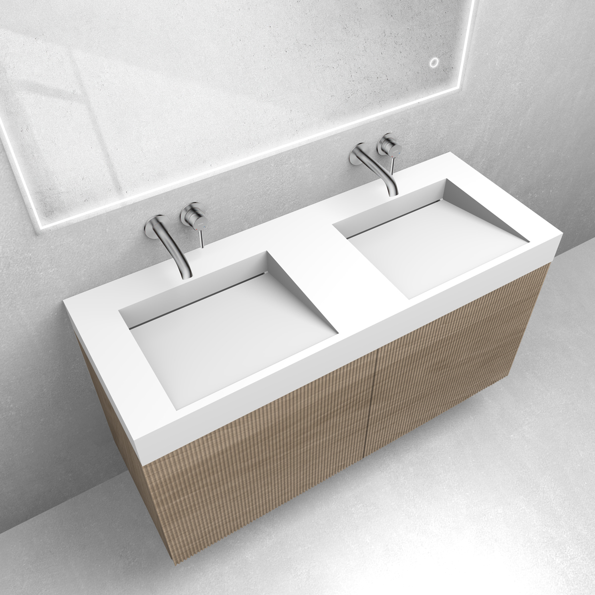 Set lavabo Oltens Stila 40004900, armadietto Oltens Lun Rilla 60027060