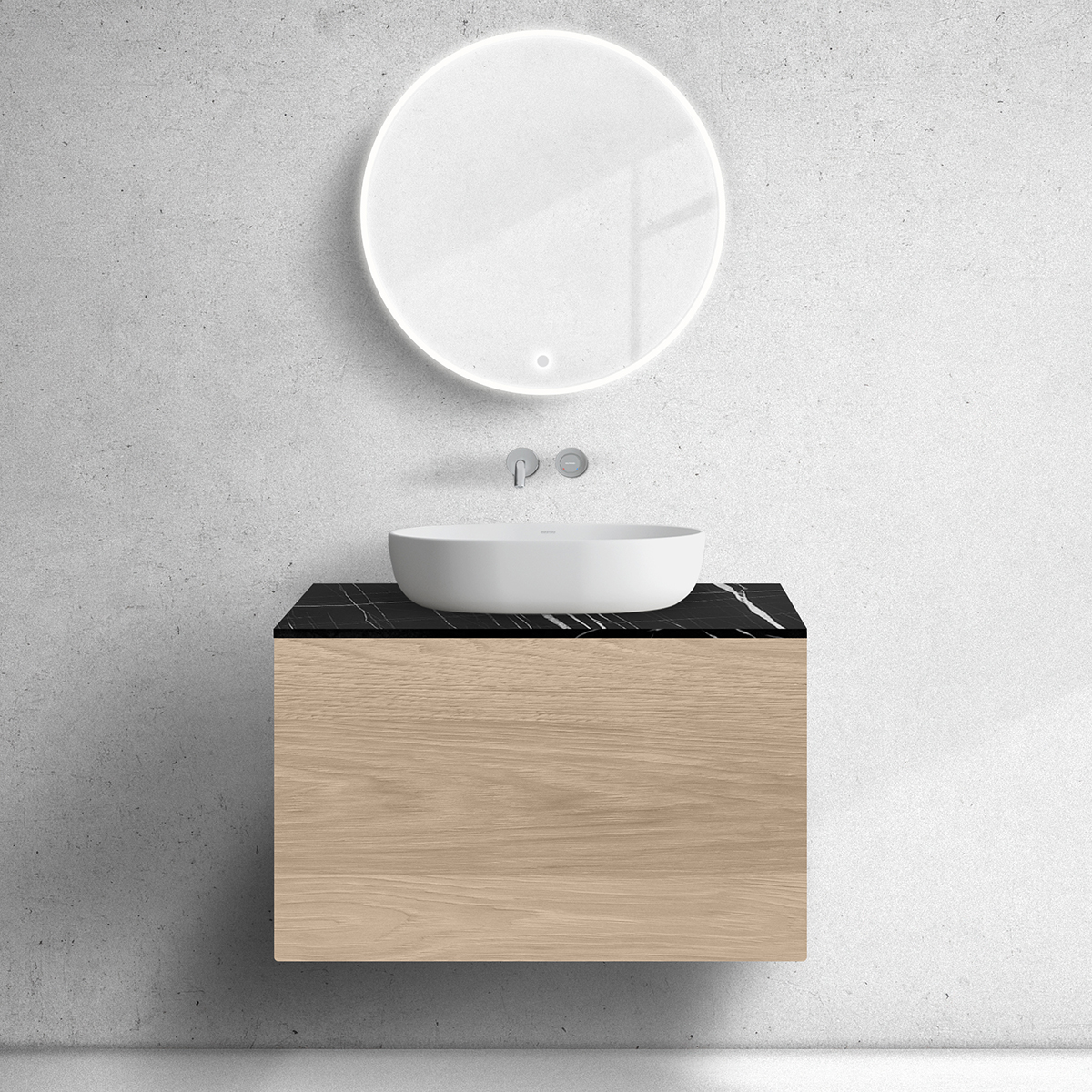 Set armadietto Oltens Lun 60033060, piano sopra armadietto Oltens Tera 63029990