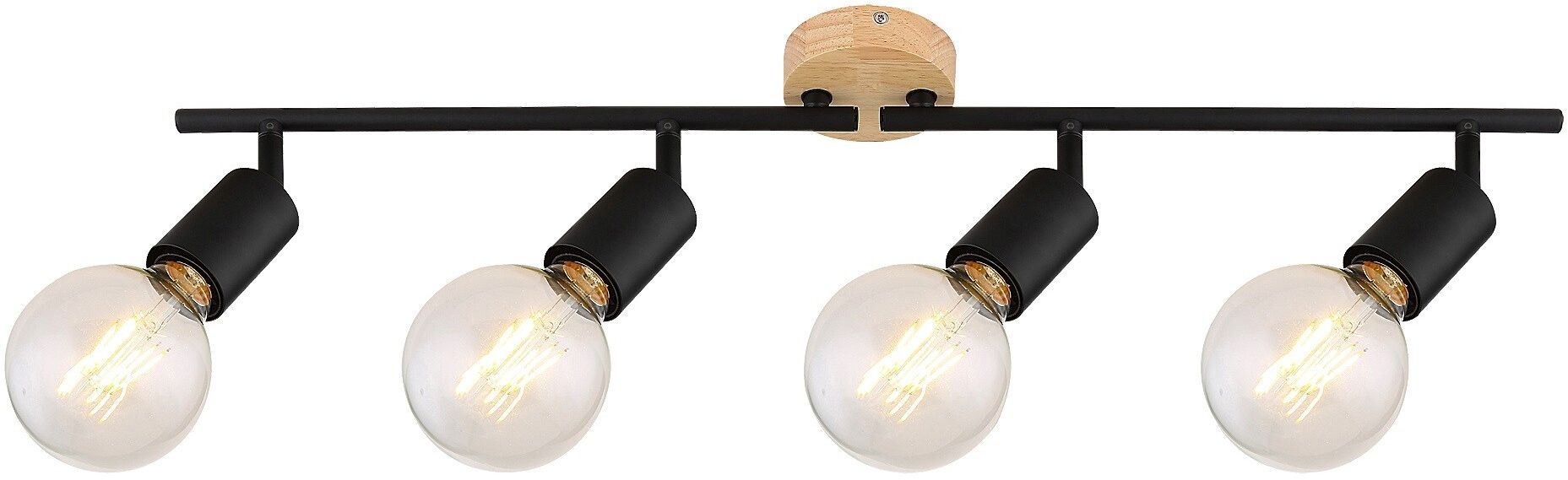 Rabalux Pablo lampada da soffitto 4x40 W nero 3979