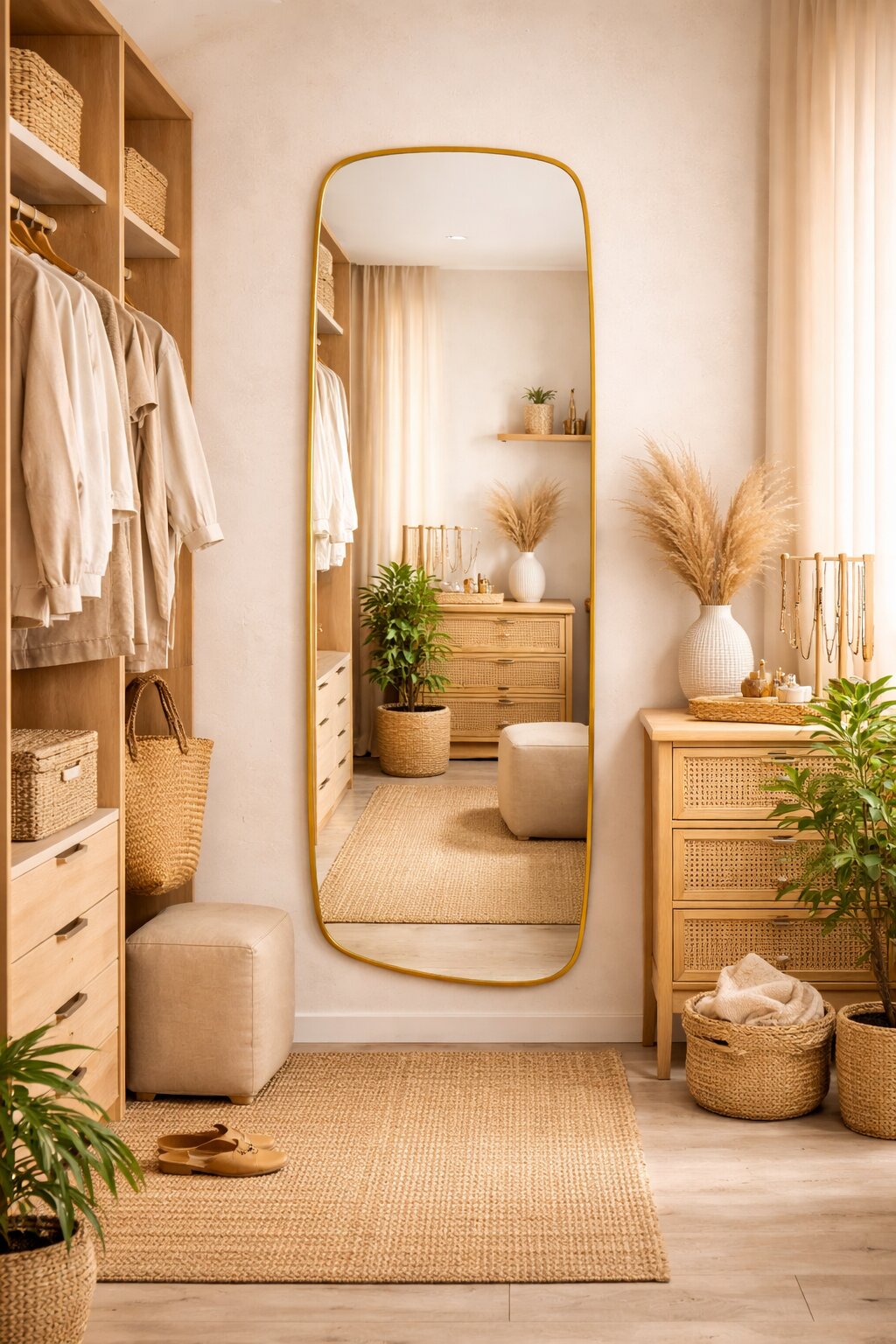 Baltica Design Stone Calm specchio 50x155 cm oro 5904107932934