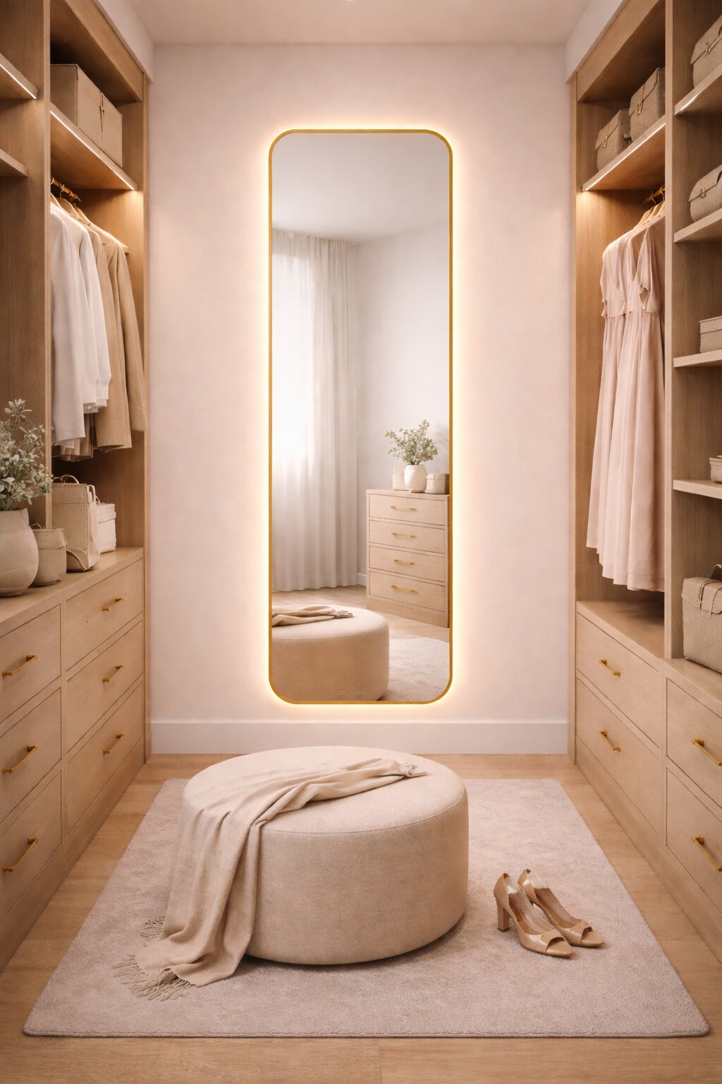 Baltica Design Stone Aura specchio 50x155 cm con illuminazione oro 5904107932910