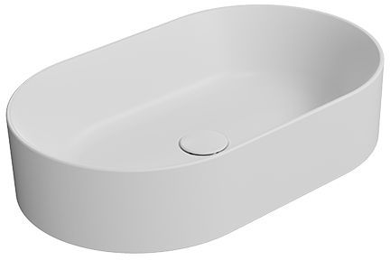 GSI Kube X lavabo 60x37 cm ovale da appoggio bianco 945809
