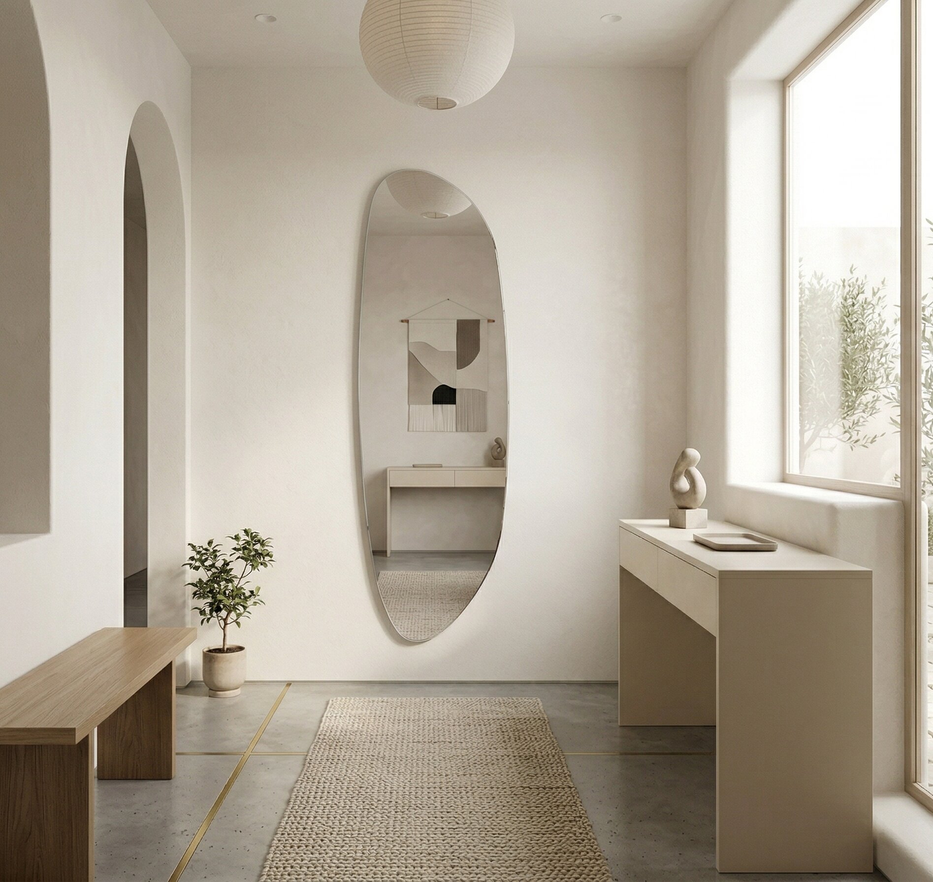 Baltica Design Stone Fluid specchio 50x155 cm 5904107933054