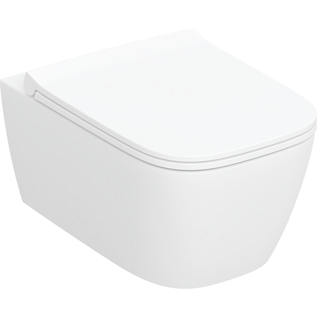 Geberit Smyle Square vaso wc con copriwater a discesa lenta sospeso senza brida con scarico a vortice bianco lucida 503.171.00.1