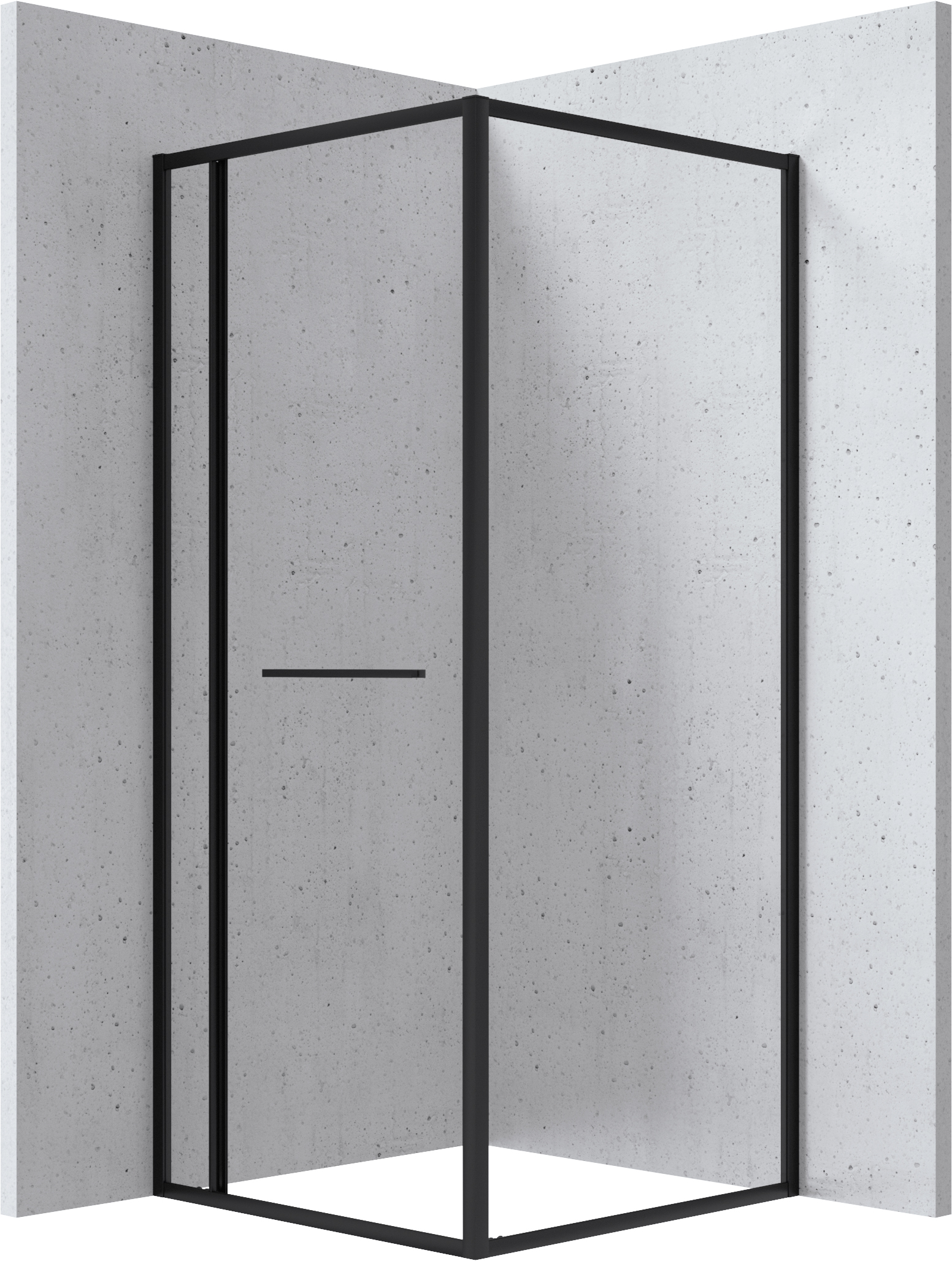 Deante Blur box doccia 90x90 cm quadrato nero opaca/vetro trasparente KQB_N099P