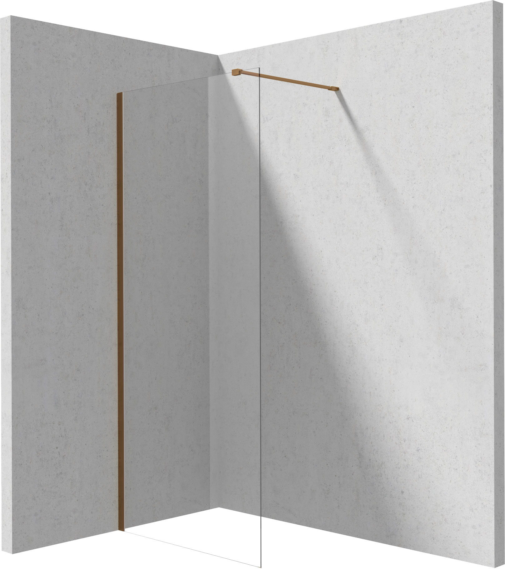 Deante Prizma parete doccia walk-in 80 cm marrone spazzolata/vetro trasparente KTJ_C38P