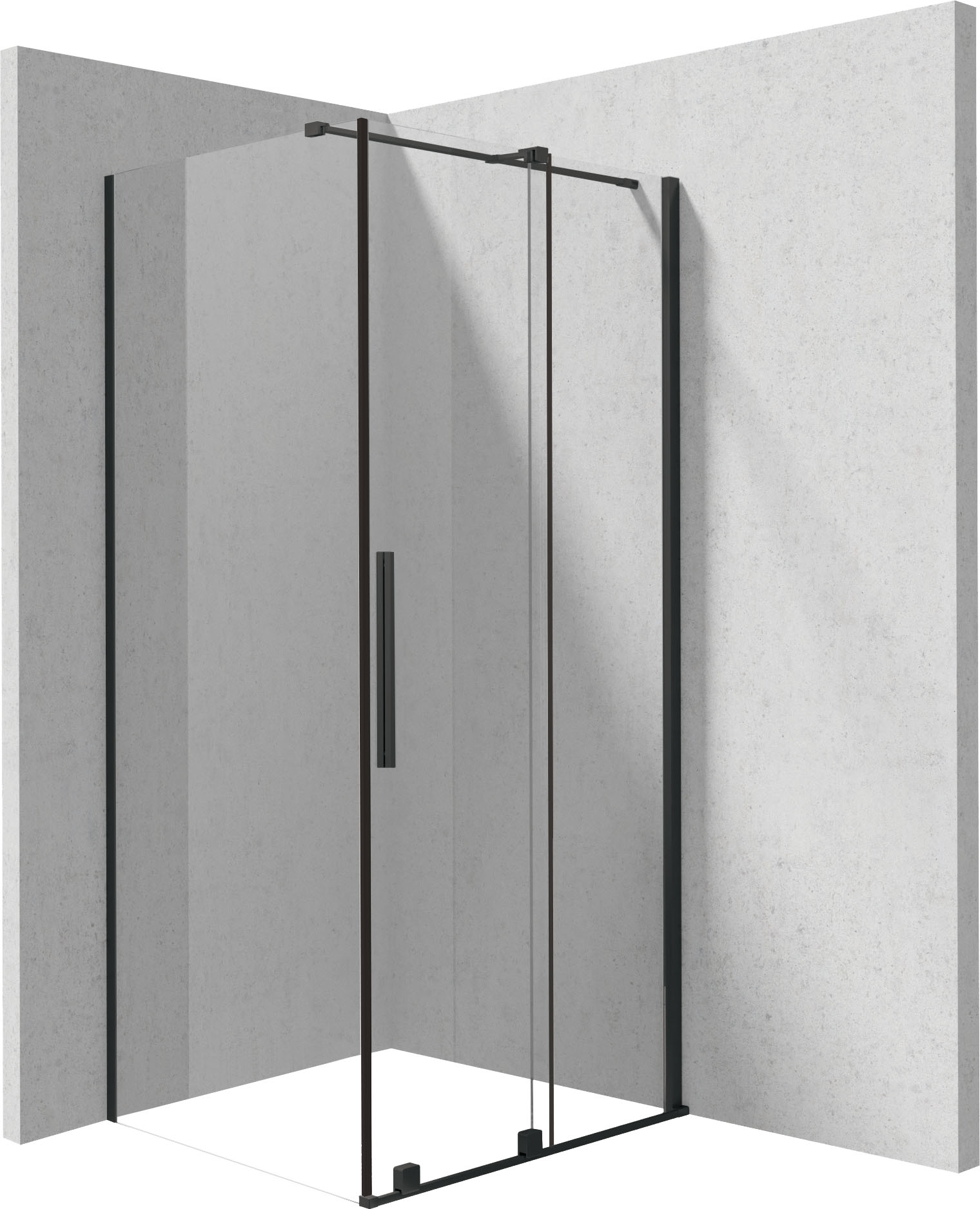 Deante Prizma box doccia 120x90 cm rettangolare nero opaca/vetro trasparente KPNNP12S09
