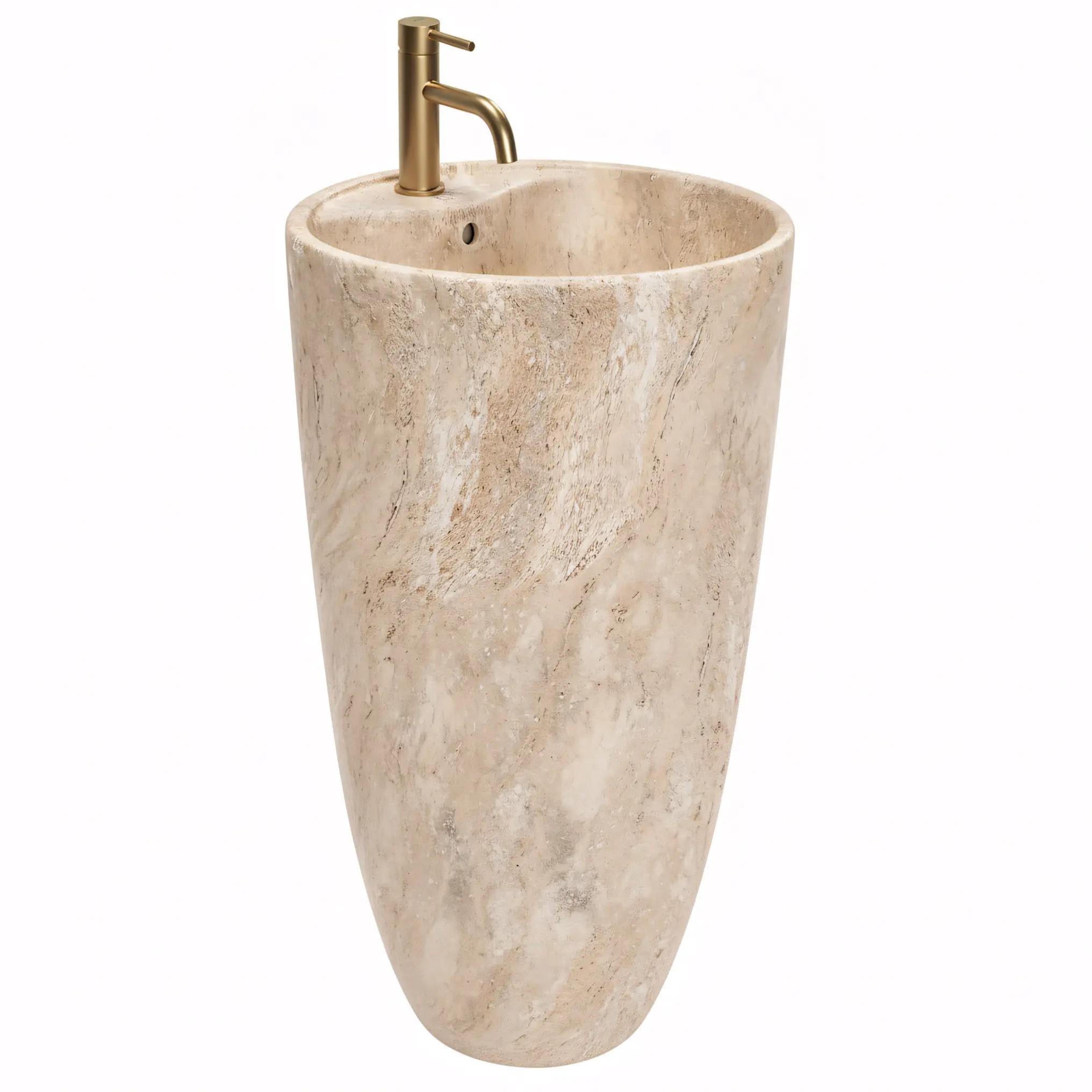 Rea Anya lavandino da terra 45x45 cm rotonda freestanding marrone/beige REA-U3614