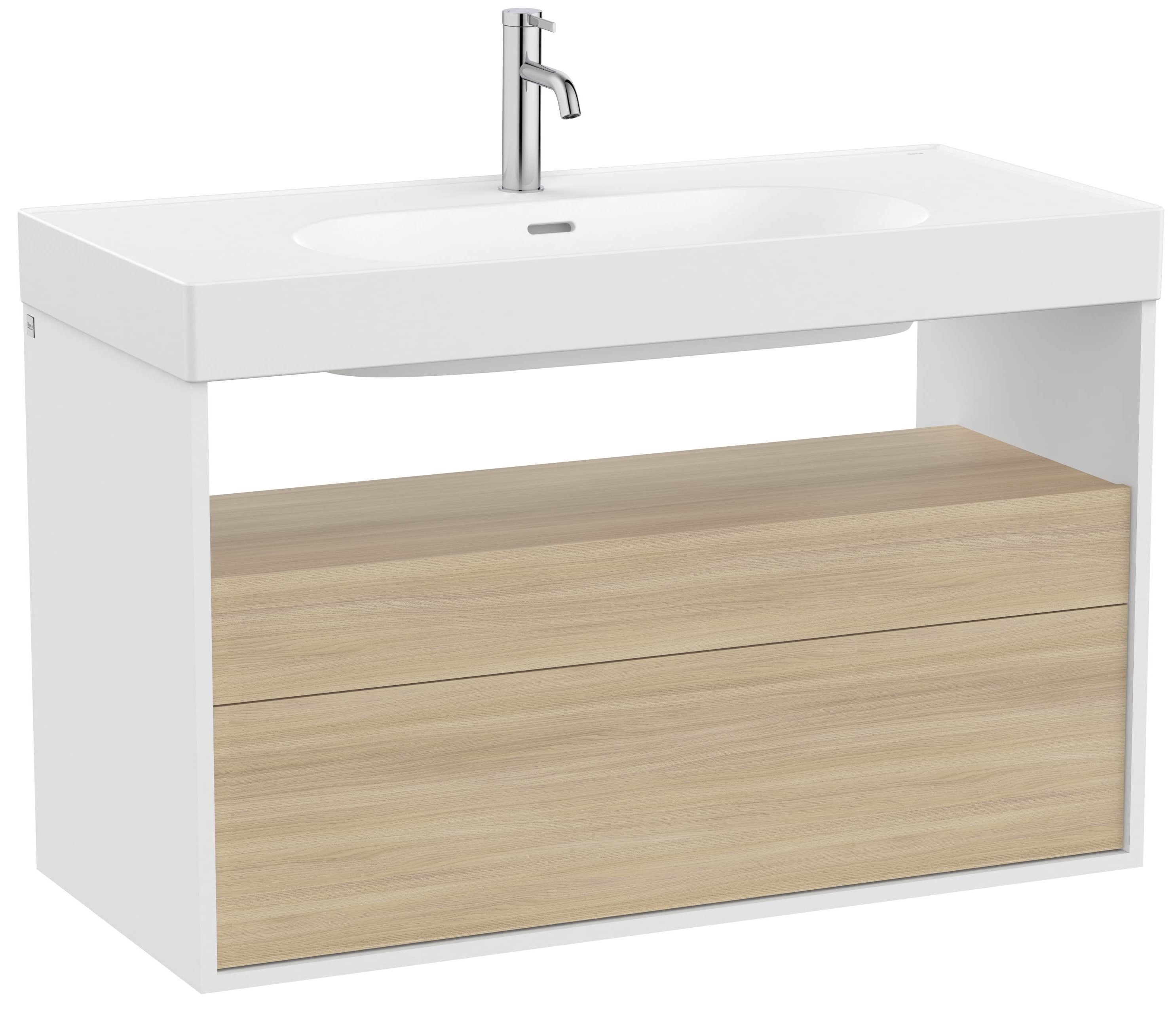 Roca Meridian armadietto 100x46x56.5 cm sottolavabo sospeso bianco -rovere A858108607