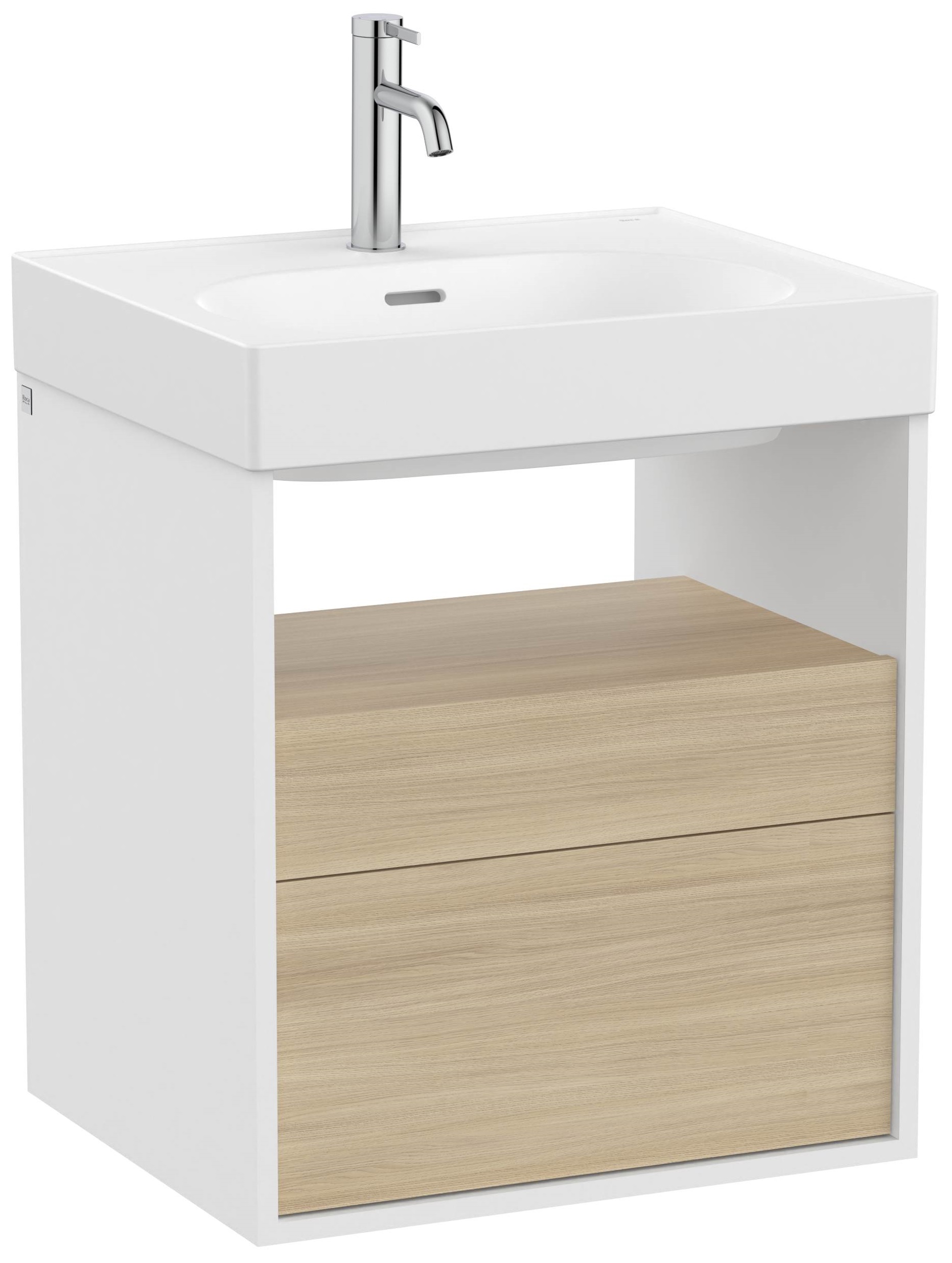 Roca Meridian armadietto 55x46x56.5 cm sottolavabo sospeso bianco -rovere A858105607