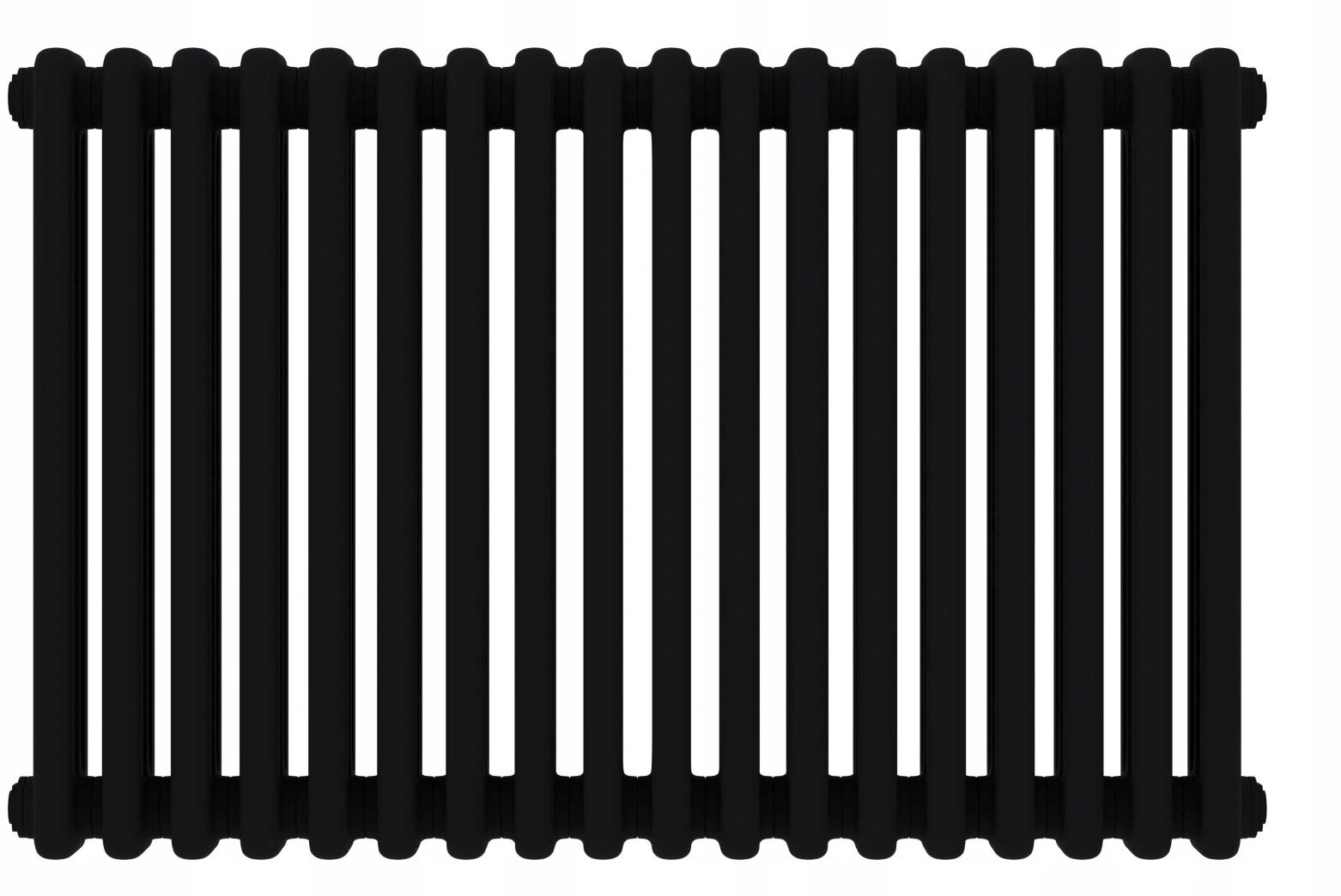 Irsap Tesi 3 radiatore per ambienti 56.5x63 cm podłączenie inferiore nero IRS-TES-3056-14-K1-2