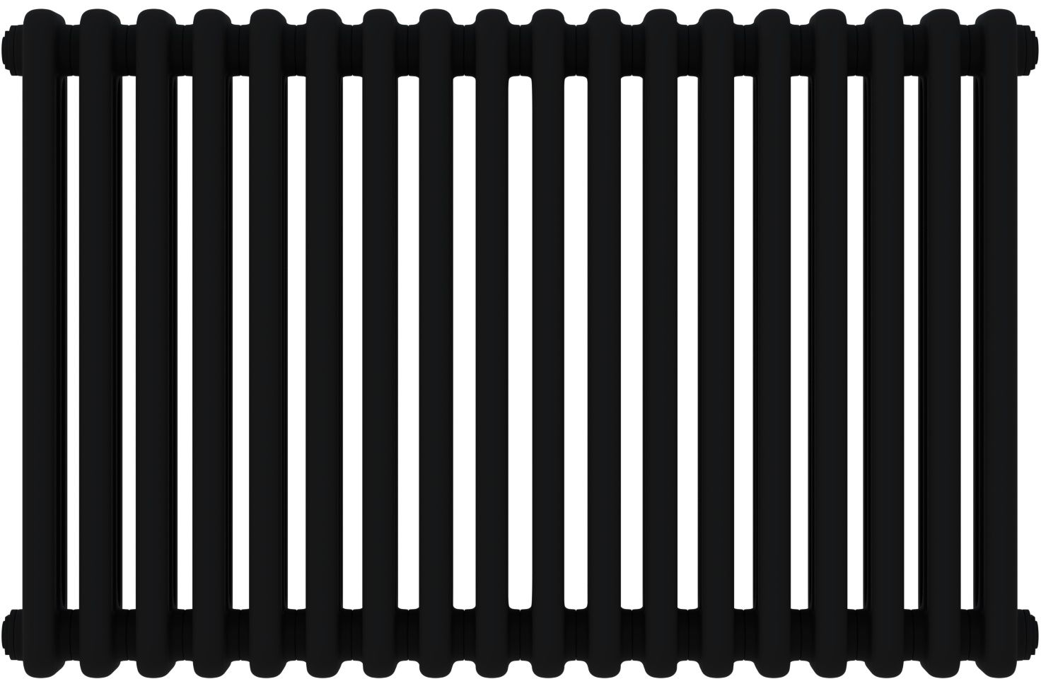 Irsap Tesi 3 radiatore per ambienti 56.5x81 cm podłączenie inferiore nero IRS-TES-3056-18-K1-2