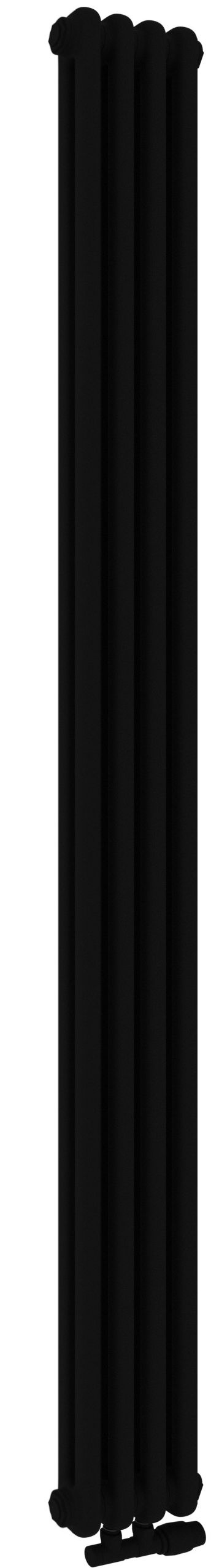 Irsap Tesi 2 radiatore per ambienti 180x27 cm podłączenie inferiore nero IRS-TES-2180-06-K1