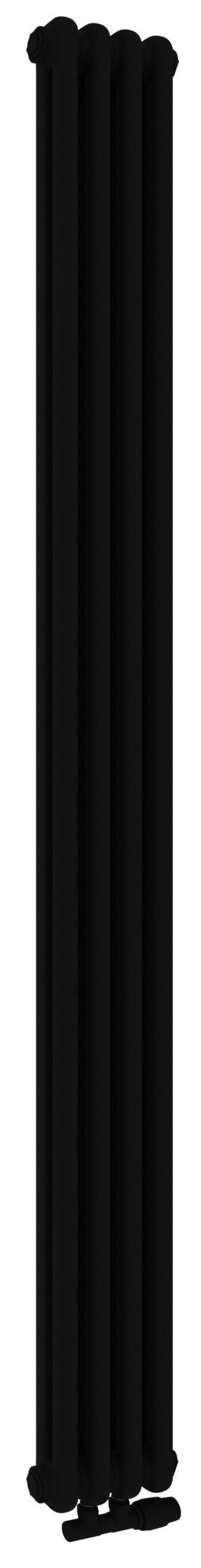 Irsap Tesi 2 radiatore per ambienti 200x27 cm podłączenie inferiore nero IRS-TES-2200-06 K1