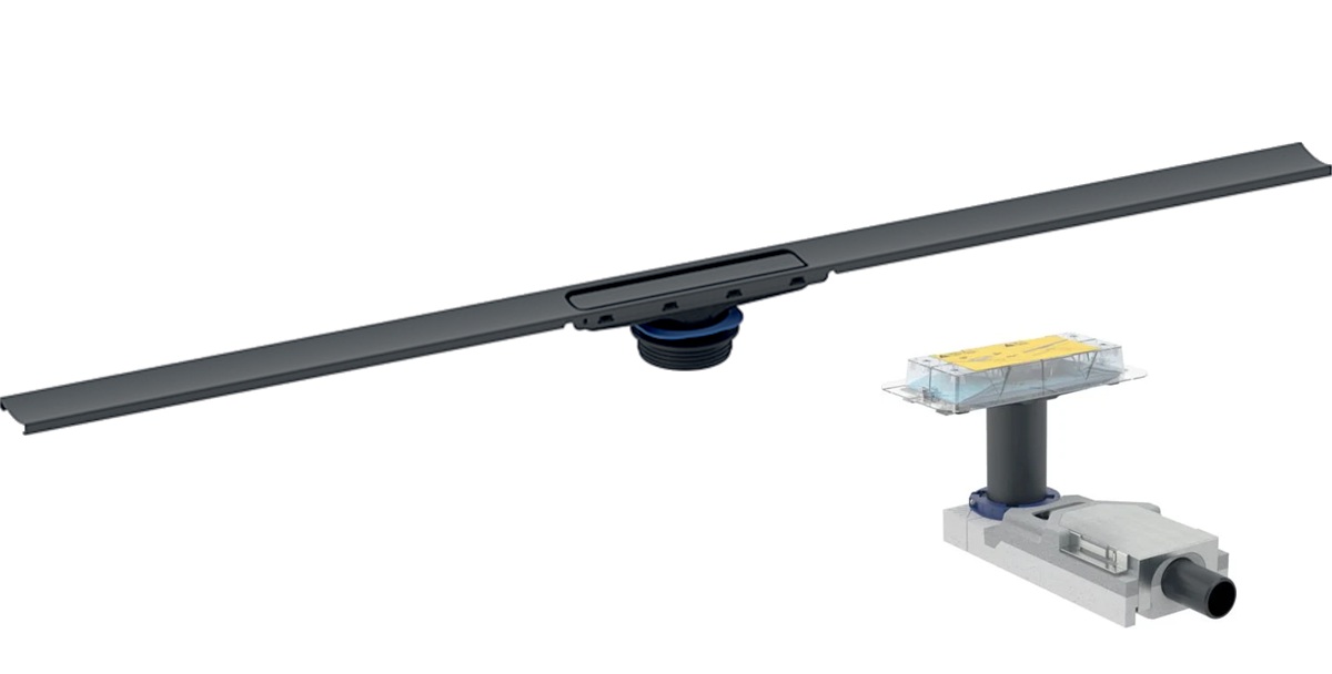 Set canalina lineare Geberit CleanLine 154.501.TE.1, scarico per doccia Geberit CleanLine 154.152.00.1