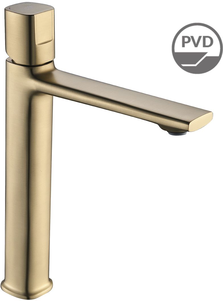 Laveo Tores rubinetto per lavabo verticale oro BVT_G2ND