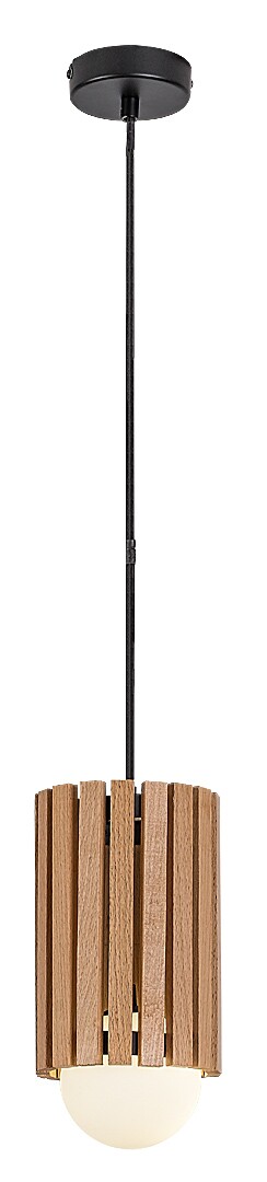 Rabalux Noxelle lampada sospesa 1x5 W nero-legno 72420