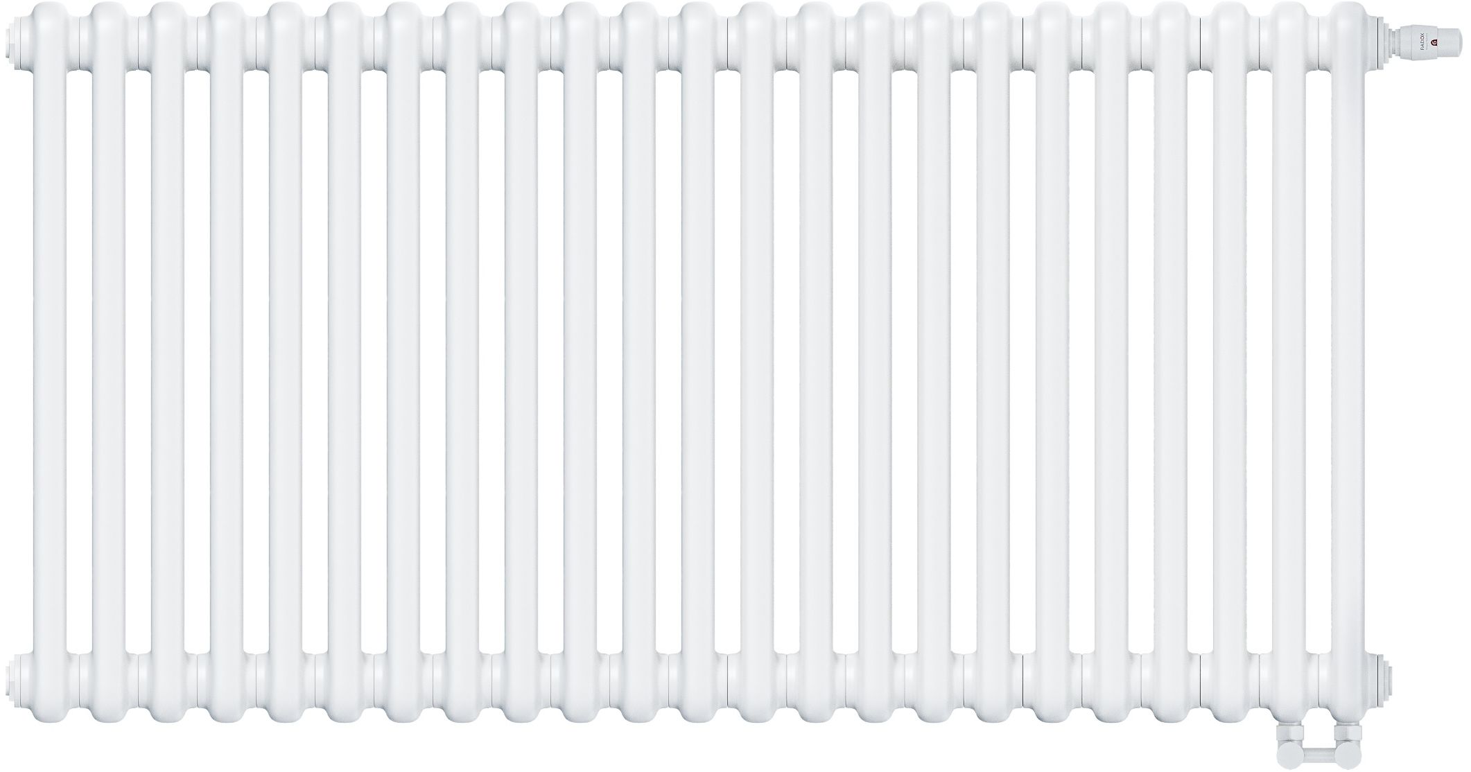 Irsap Tesi 2 radiatore per ambienti 56.5x103.5 cm podłączenie inferiore bianco IRS-TES-2056-23-B25