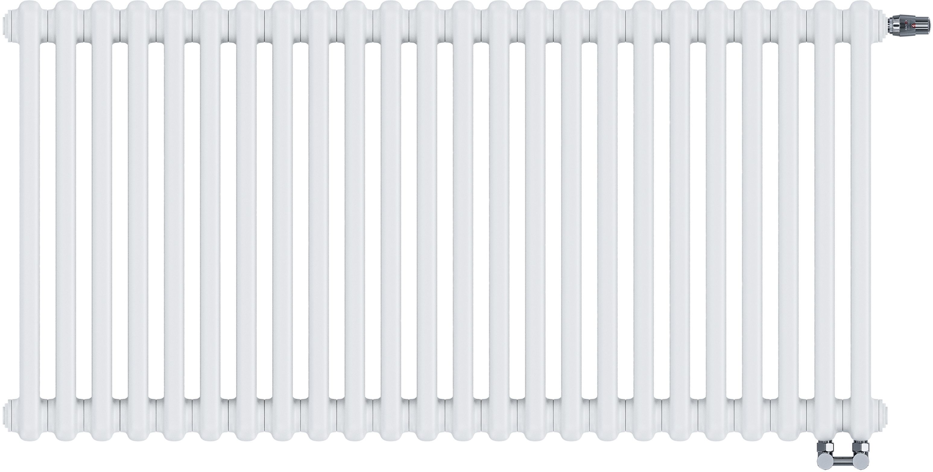 Irsap Tesi 2 radiatore per ambienti 56.5x108 cm podłączenie inferiore bianco IRS-TES-2056-24-B-25