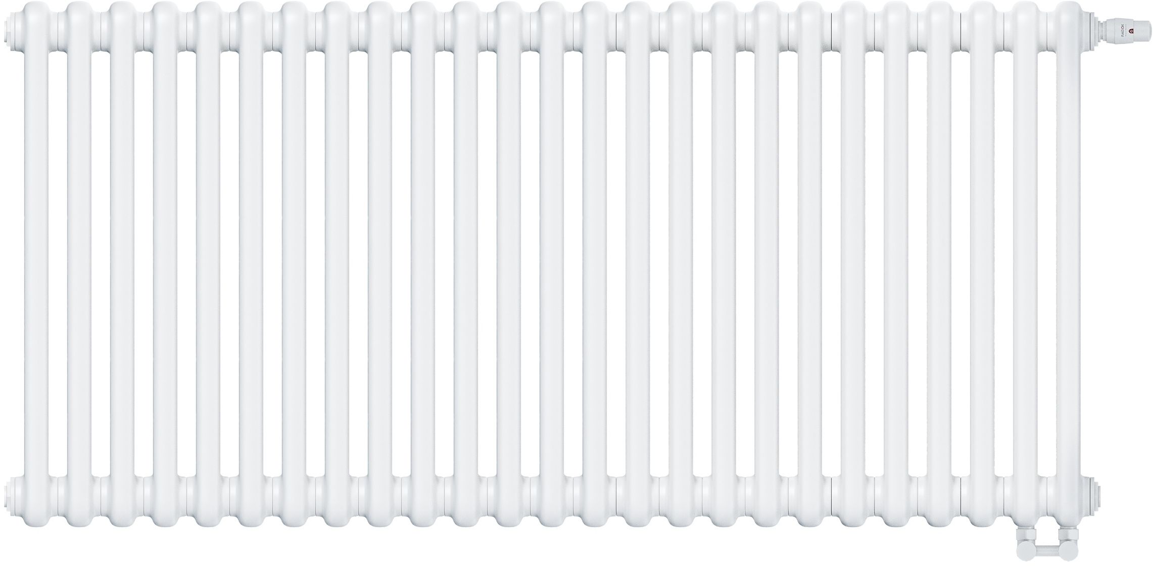 Irsap Tesi 2 radiatore per ambienti 126x56.5 cm podłączenie inferiore bianco IRS-TES-2056-28.B.V