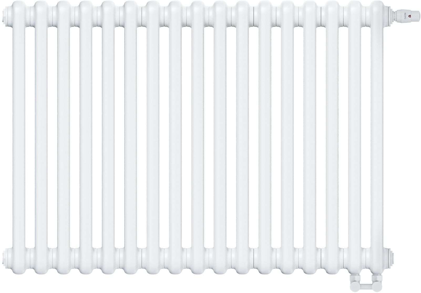 Irsap Tesi 2 radiatore per ambienti 60x76.5 cm podłączenie inferiore bianco IRS-TES-2060-17-B25
