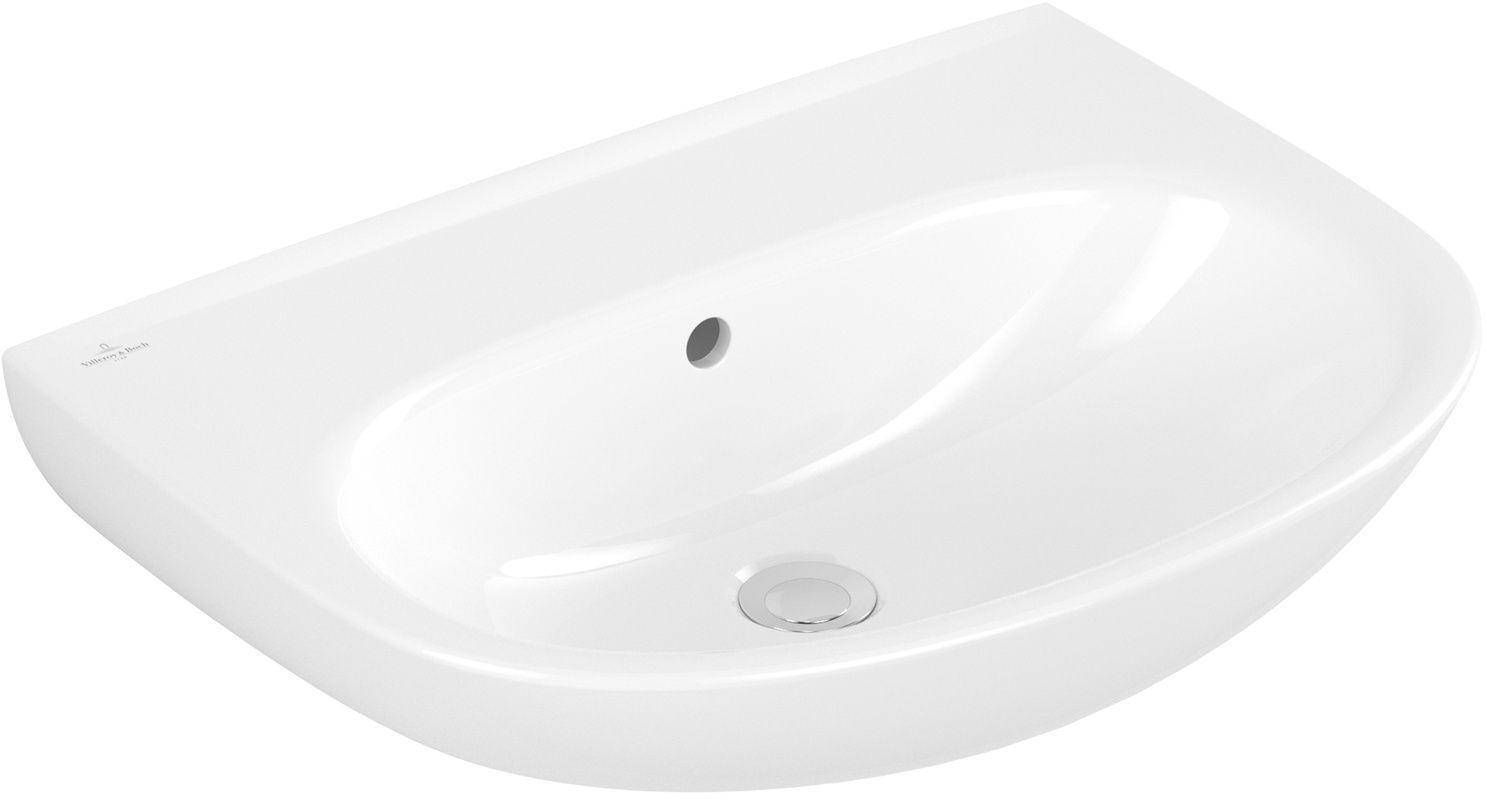 Villeroy & Boch O.Novo lavabo 60x46 cm semicircolare a parete bianco 4A4062R1