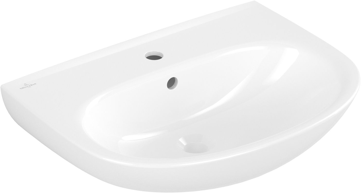 Villeroy & Boch O.Novo lavabo 60x46 cm semicircolare a parete bianco lucida 4A4060R1