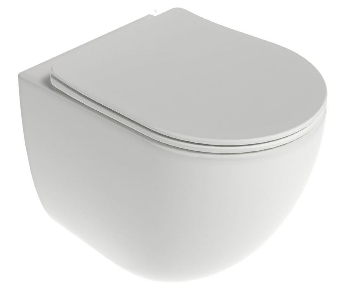 Ravak Chrome vaso wc con copriwater a discesa lenta sospeso senza brida con scarico a vortice bianco lucida X03121