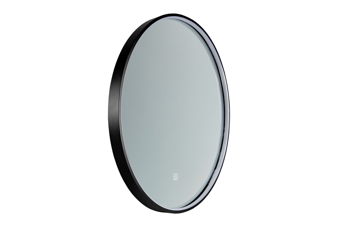 Comad Sirius specchio 60x60 cm rotonda con illuminazione nero SIRIUS LU LED 60