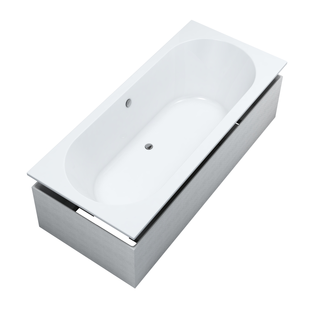 Schedline Celicia White Mat SET vasca da bagno con supporto 170x75 cm bianco 3WST.CS1P-17075/B/MG