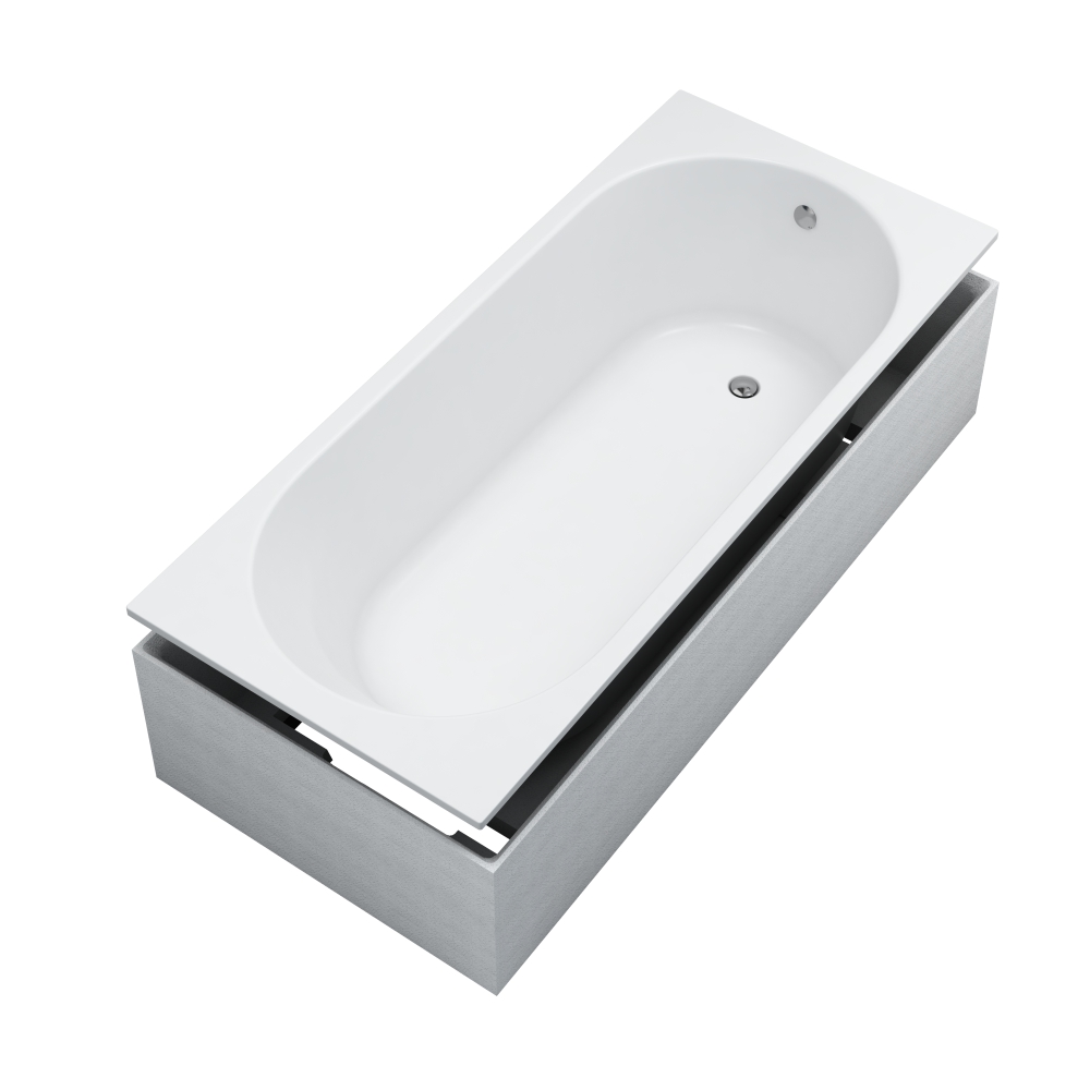 Schedline Solia White Mat SET vasca da bagno con supporto 170x75 cm bianco 3WST.SS1P-17075/B/MG