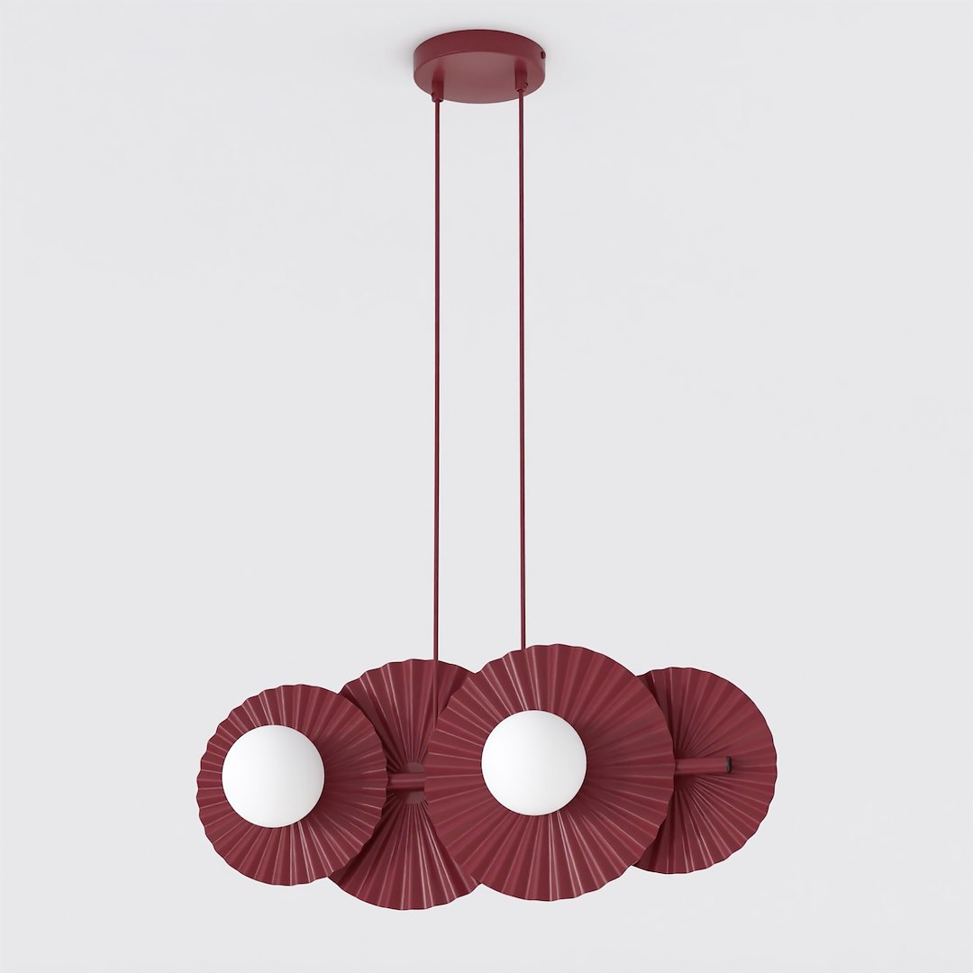 Emibig Umbra lampada sospesa 4x8 W borgogna 1729/4