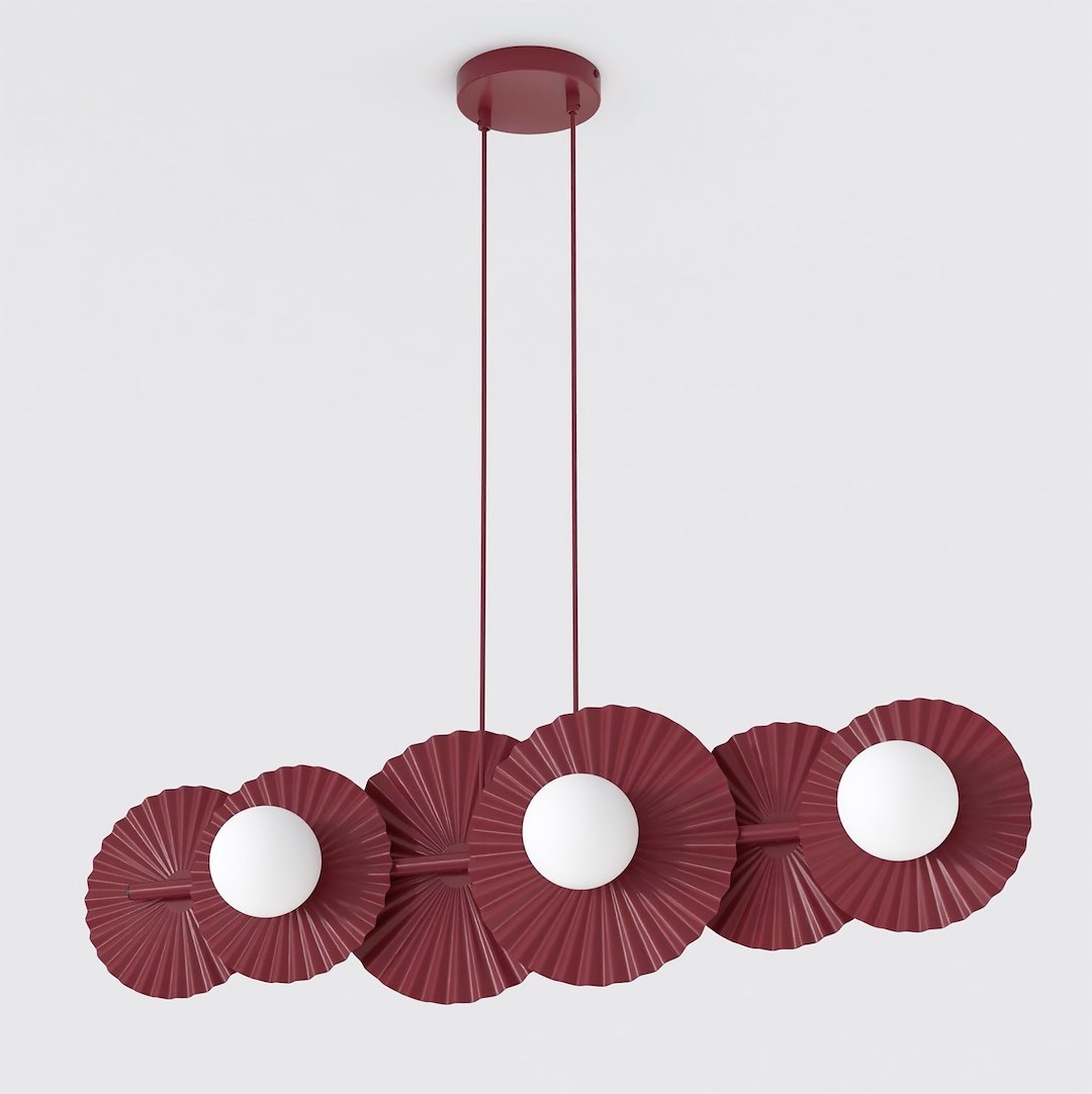 Emibig Umbra lampada sospesa 6x8 W borgogna 1729/6