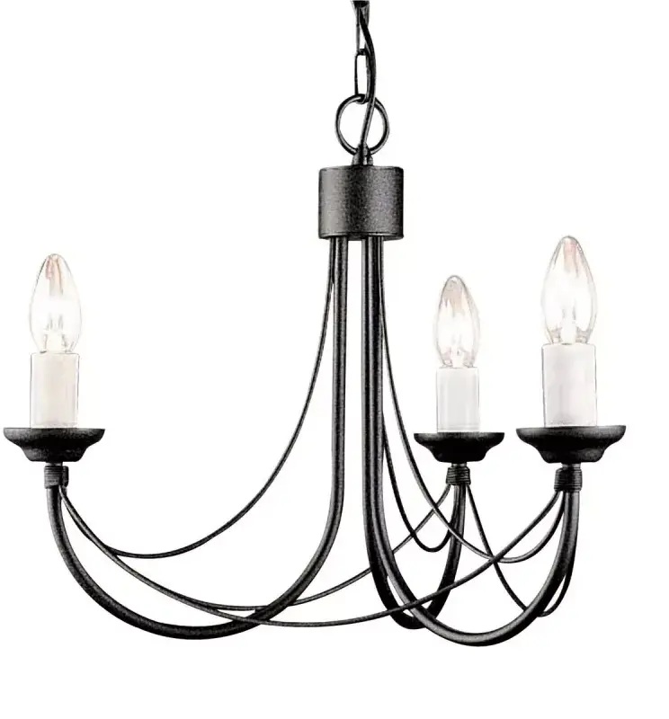 Elstead Lighting Carisbrooke lampada sospesa 3x60 W nero CB3-BLACK