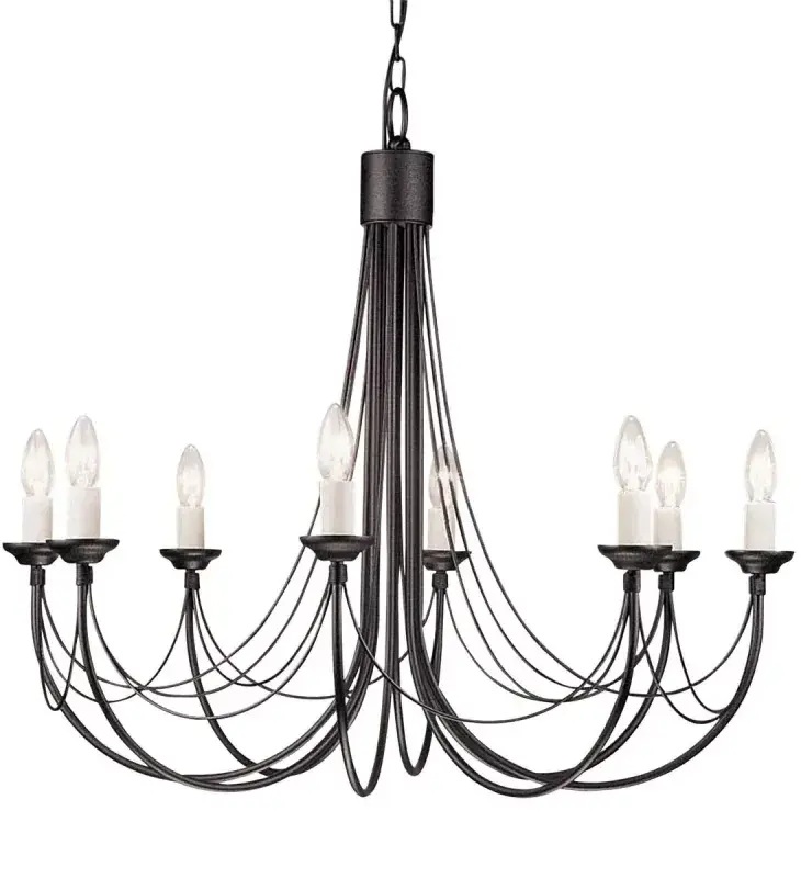 Elstead Lighting Carisbrooke lampada sospesa x60 W nero CB8-BLACK