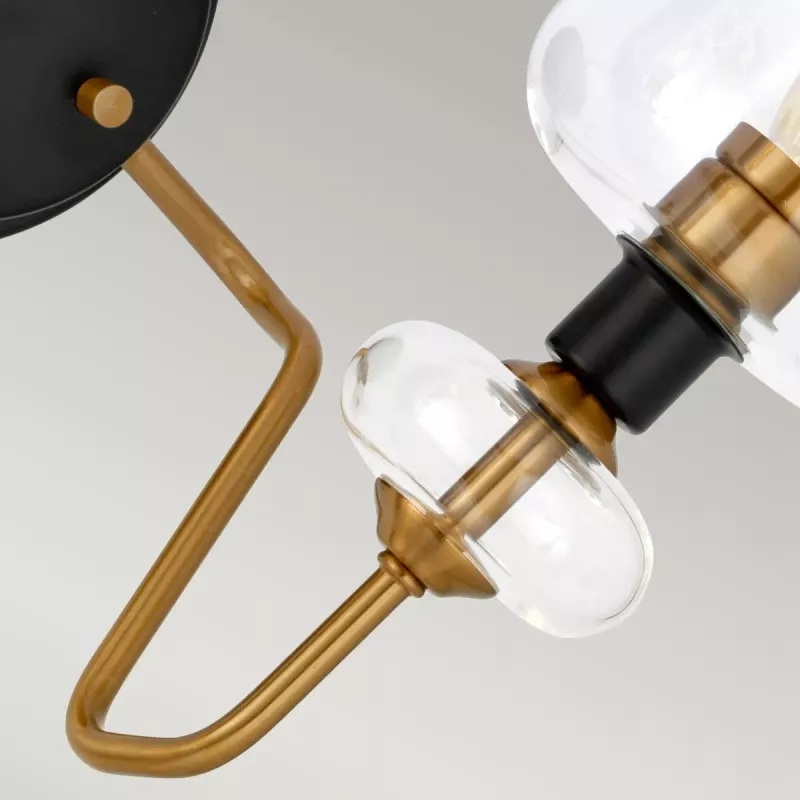 Elstead Lighting Armand lampada da parete 2x40 W nero-ottone DL-ARMAND2-AB