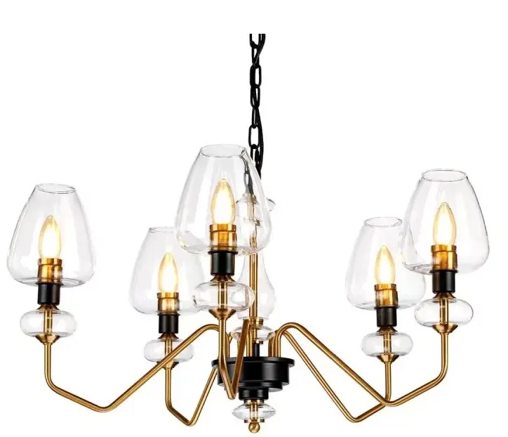 Elstead Lighting Armand lampada sospesa 5x40 W nero-ottone DL-ARMAND5-AB