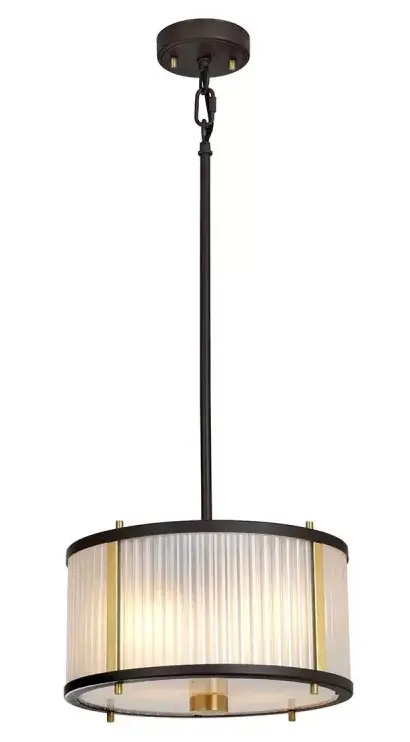 Elstead Lighting Corona lampada sospesa 2x60 W ottone-marrone DL-CORONA-2P-BAB