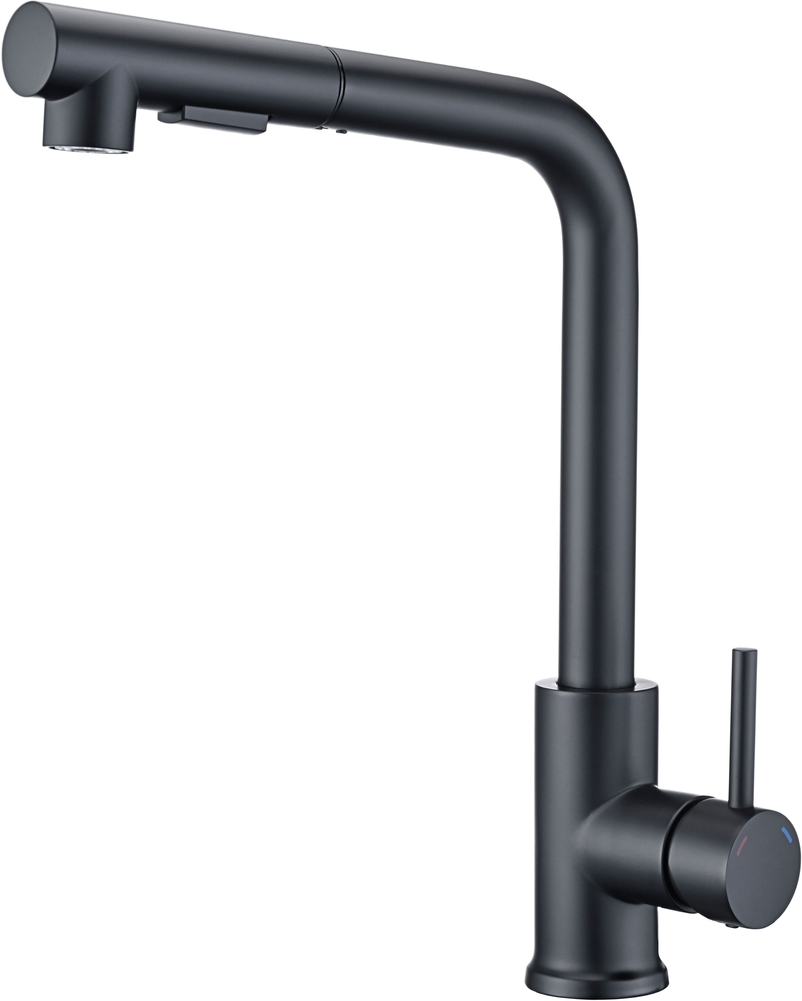 Ruvetti Rey rubinetto da cucina verticale nero 1014FB