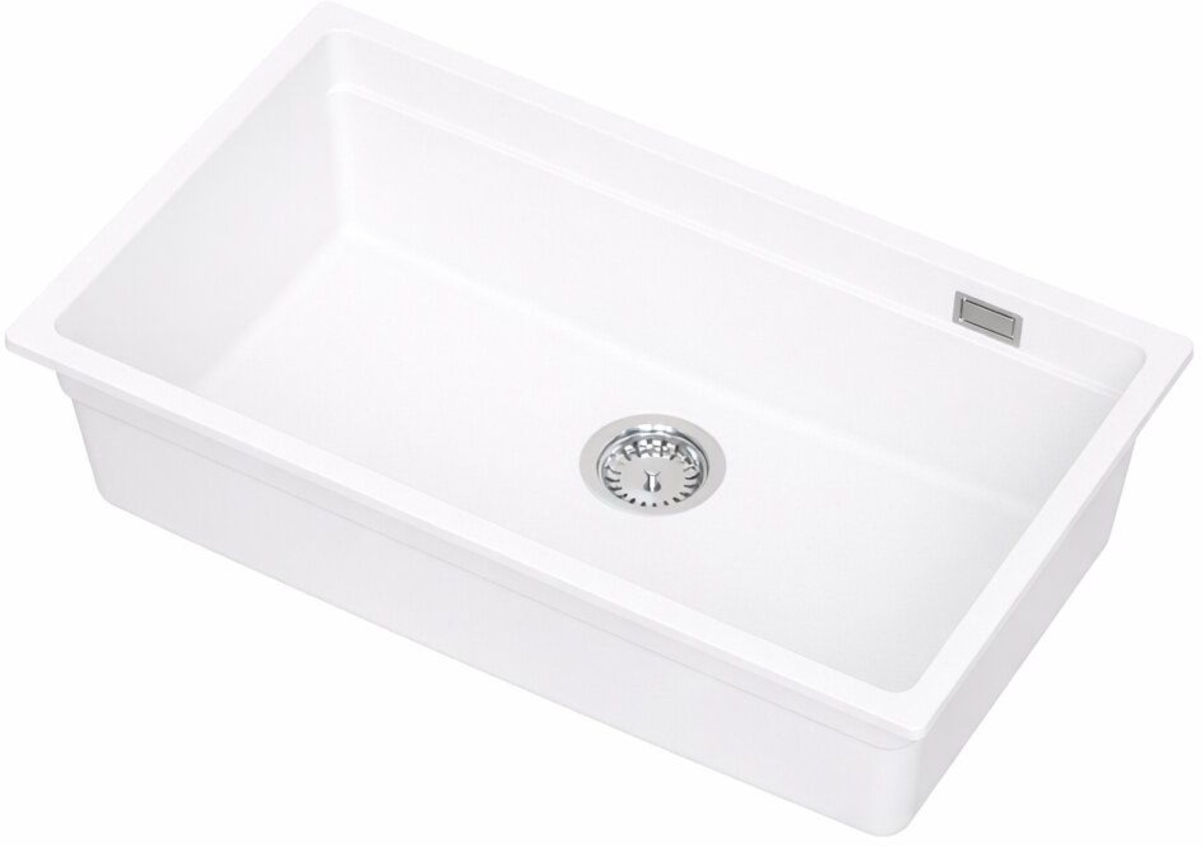 Ruvetti Latios lavello in granito 74.5x43.5 cm bianco 3001LA_WH80_P