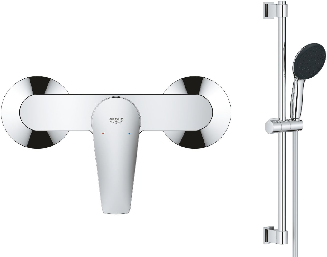 Set rubinetto per doccia Grohe Start Edge 24197001, set doccia Grohe Vitalio Start 27942001