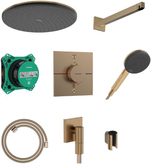 Hansgrohe Raindance Alive S set doccia da incasso con termostato con soffione || 24630140