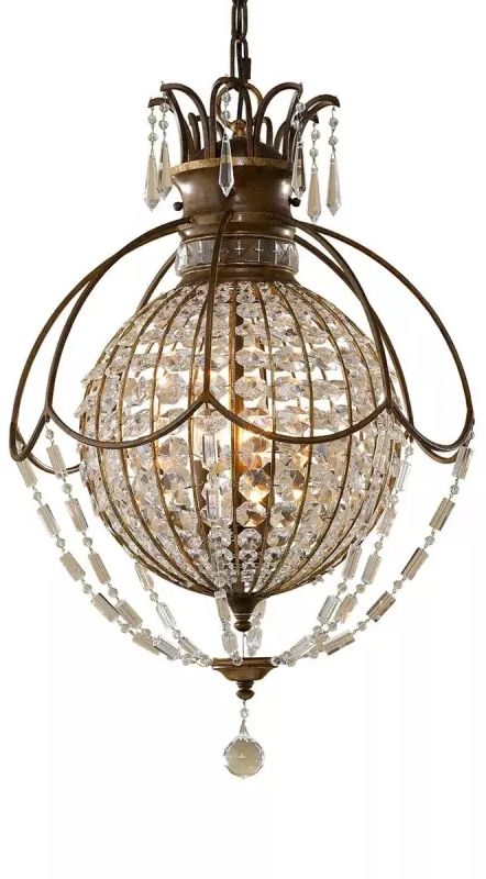 Elstead Lighting Bellini lampada sospesa 3x60 W marrone FE-BELLINI3