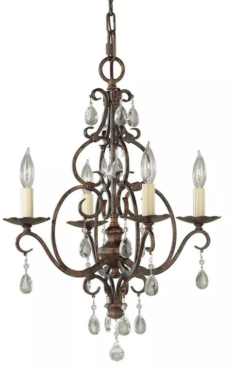 Elstead Lighting Chateau lampada da soffitto 4x60 W marrone FE-CHATEAU4