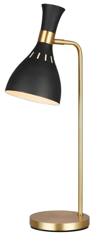 Elstead Lighting Joan lampada da scrivania 1x60 W nero-ottone FE-JOAN-TL-MB