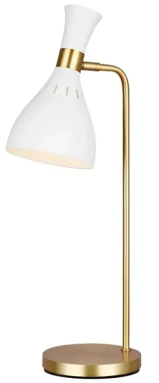 Elstead Lighting Joan lampada da scrivania 1x60 W bianco-ottone FE-JOAN-TL-MW