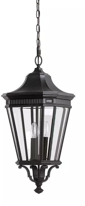 Elstead Lighting Cotswold Lane lampada sospesa per esterni 3x60 W nero FE-COTSLN8-L-BK